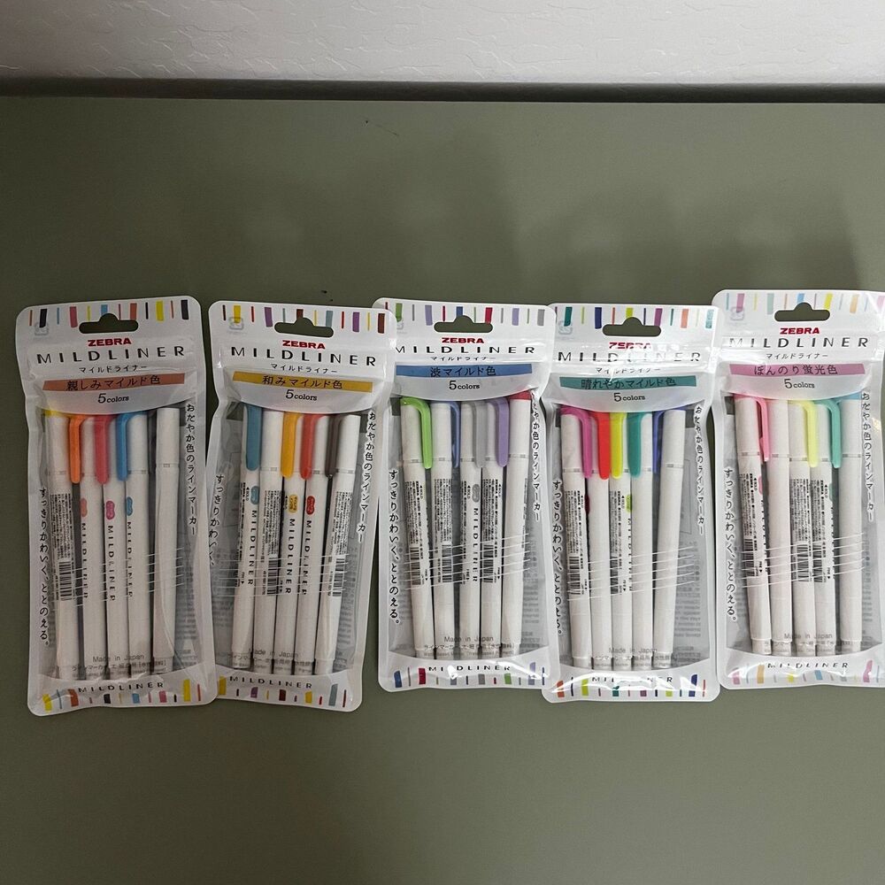 Zebra Mildliner Limited Edition Pack of 5